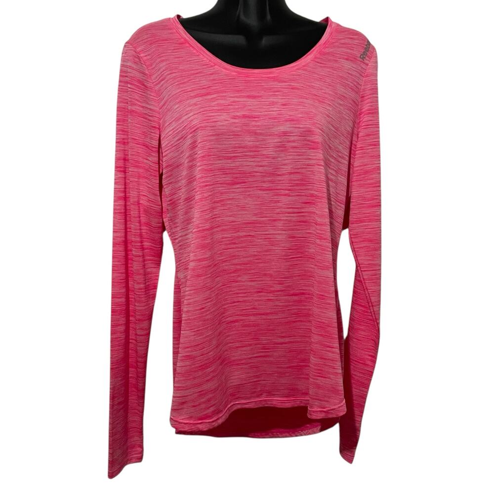 Reebok Womens Size Small Pink Long Sleeve Athletic Active Top Thumb Holes Gym